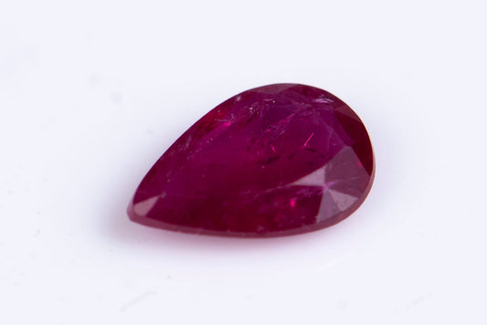 Ruby 0.30ct heated only teardrop cut