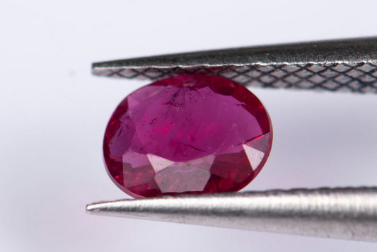Ruby 0.34ct heated only oval cut