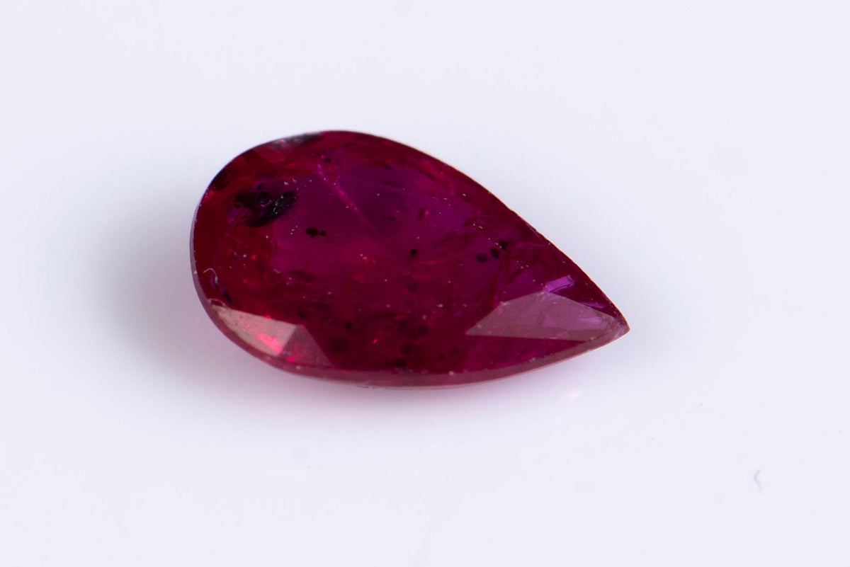 Natural Ruby 0.35ct Heated Teardrop Cut