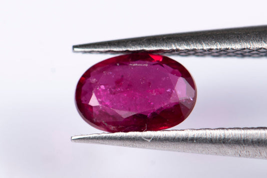 Ruby 0.37ct heated only oval cut