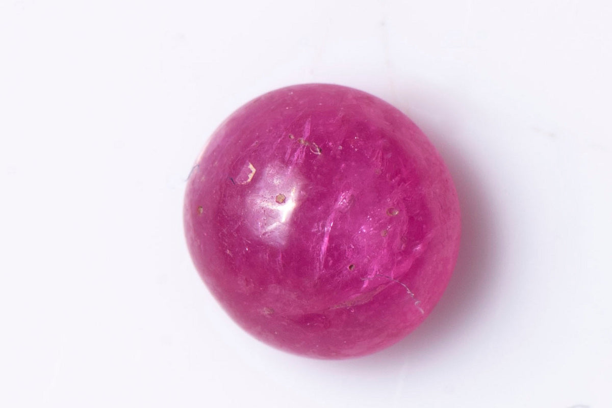 Natural Ruby 0.49ct 4.3mm Heated Round Cabochon