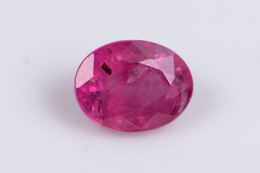 Ruby 0.55ct heated oval cut