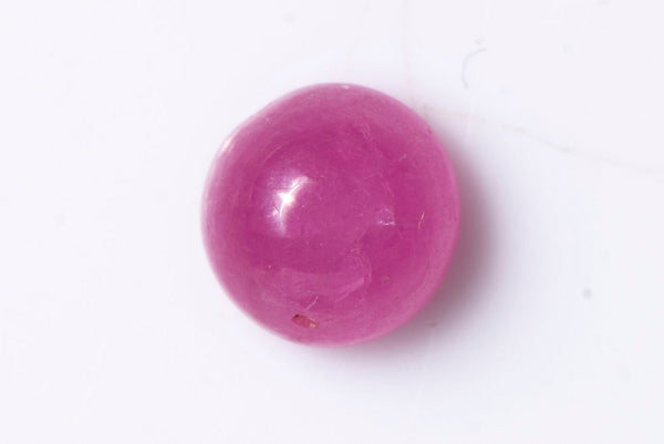 Естествен рубин 0.59ct 4.5mm, нагряван, кръгъл кабошон
