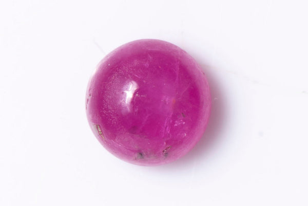 Естествен рубин 0.64ct 4.7mm, нагряван, кръгъл кабошон
