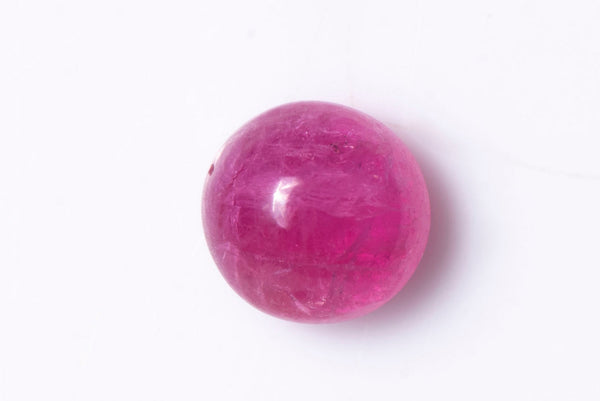 Естествен рубин 0.67ct 4.6mm, нагряван, кръгъл кабошон