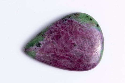 Ruby in zoisite 50.6ct teardrop cabochon