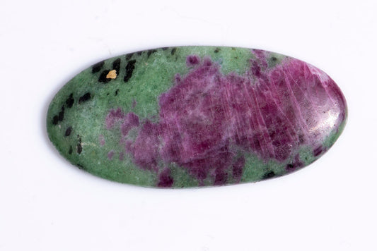 Ruby in zoisite 62.8ct oval cabochon