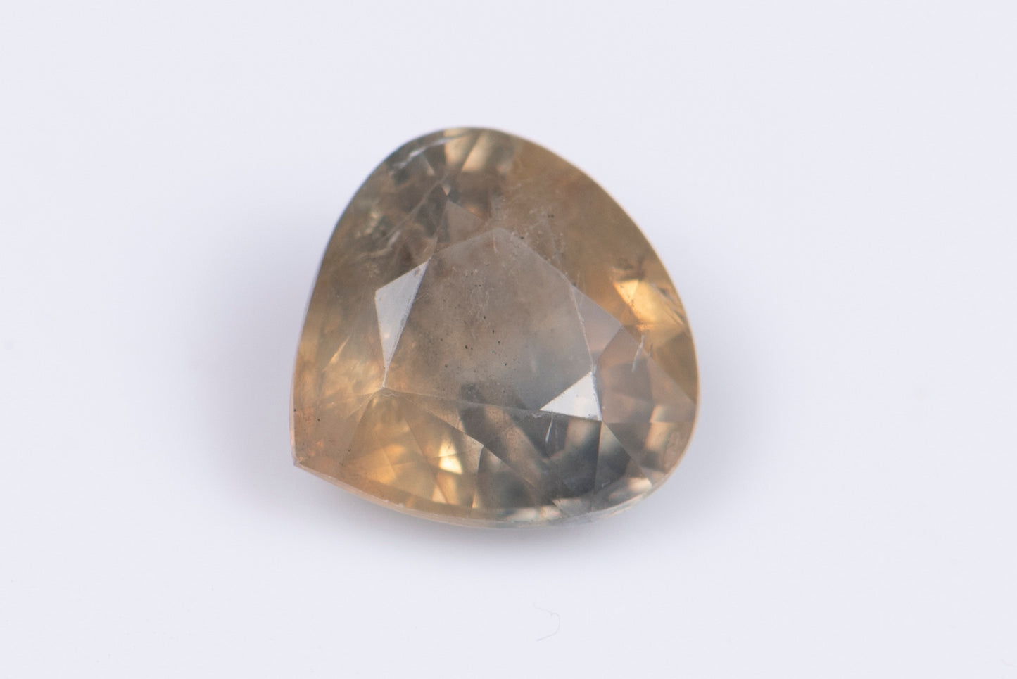 Blue green parti sapphire 0.98ct untreated pear cut