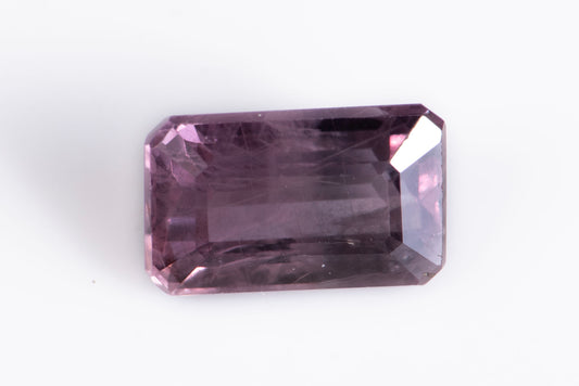 Purple sapphire 0.97ct octagon cut heated