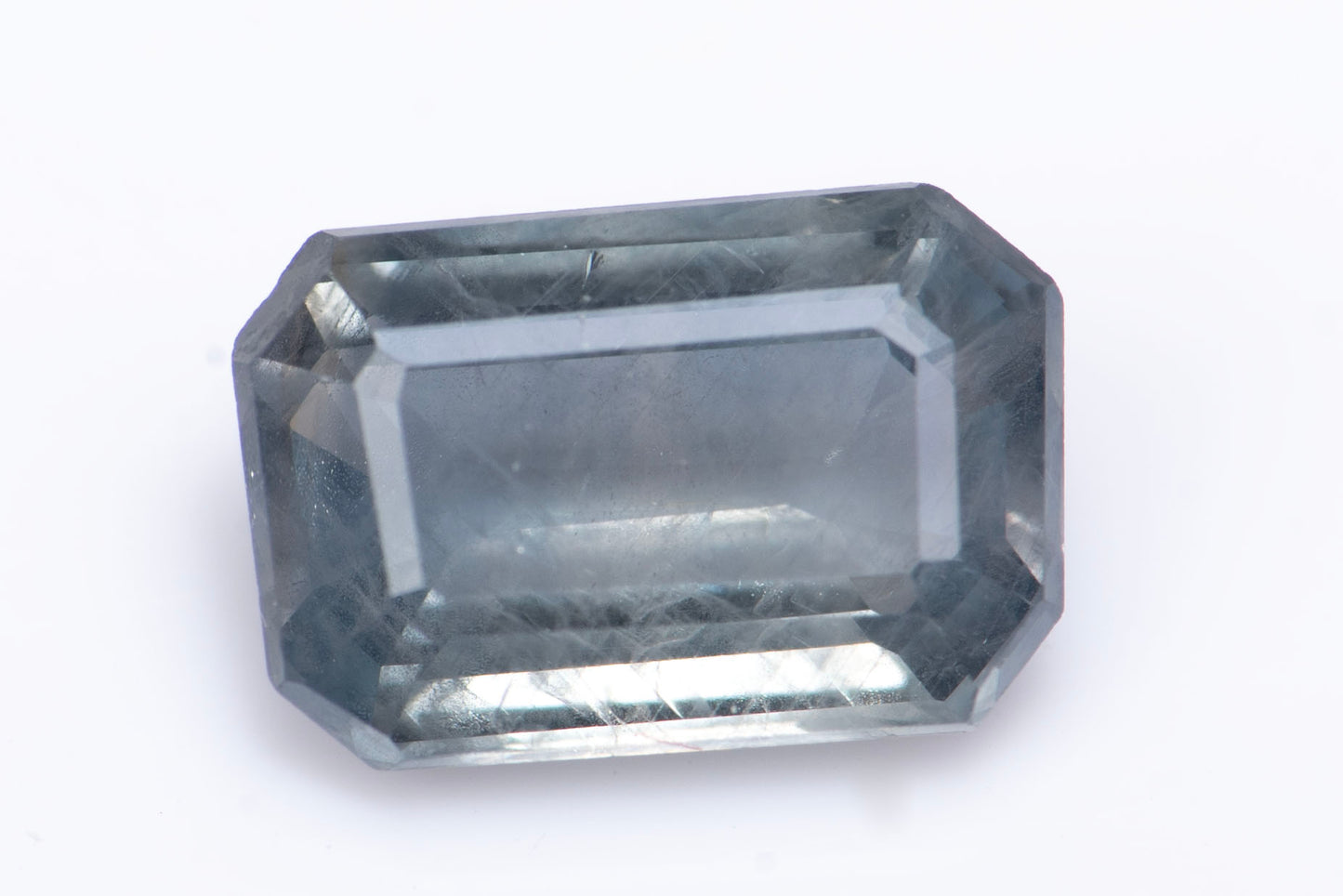 Green sapphire 0.81ct octagon cut heated