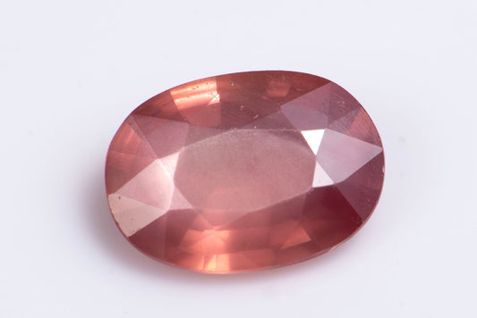 Orange sapphire 0.81ct oval cut untreated