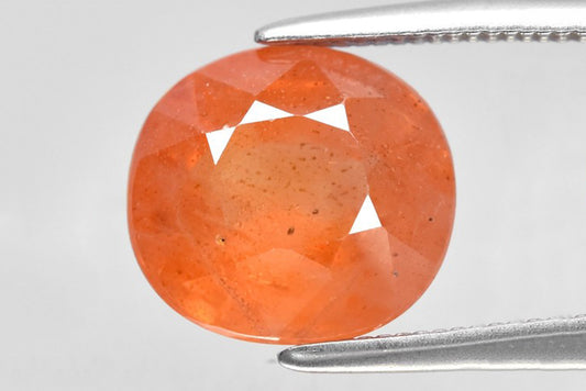 Orange Sapphire From Tanzania 3.28ct Cushion Cut 8.8x8mm