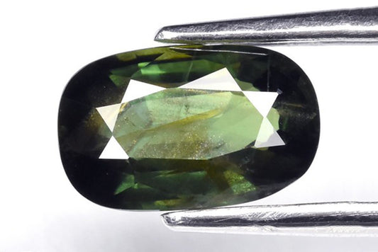 Green Sapphire - Unheated 1.42ct Cushion Cut 8x5mm