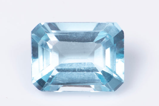Sky blue topaz 1.90ct 8x6mm VS octagon cut