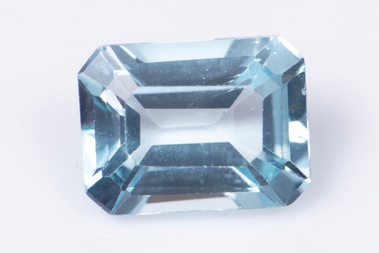 Sky blue topaz 1.97ct 8x6mm VS octagon cut
