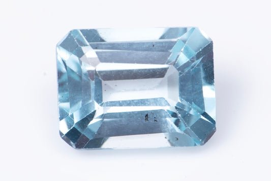 Sky blue topaz 2.07ct 8x6mm VS octagon cut