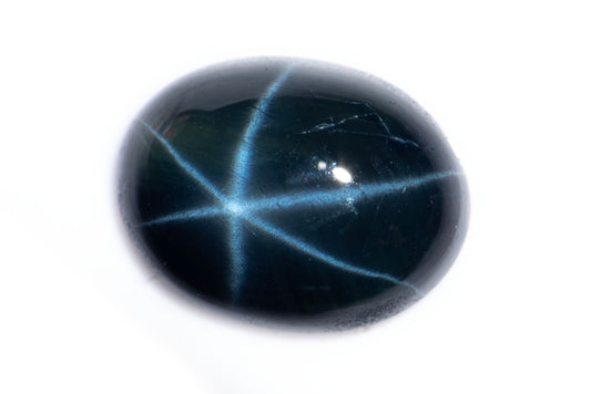 Blue star sapphire 1.95ct 6-ray star oval cabochon