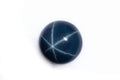 Natural blue star sapphire 0.50ct 6-ray star 4.7mm round cabochon loose gemstone for jewelry