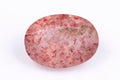 Natural strawberry quartz 0.83ct 7x5mm oval cut loose gemstone for jewelry