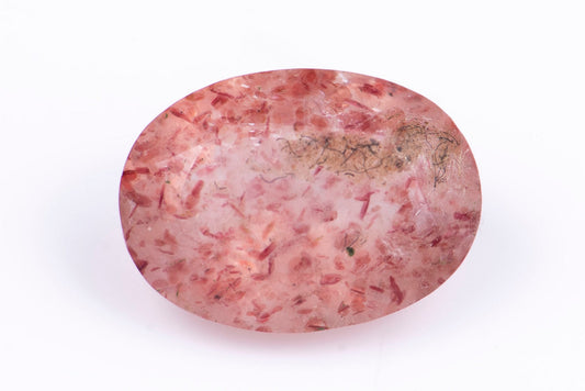 Ягодов кварц 0.83ct 7x5mm овална шлифовка