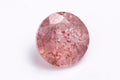Natural strawberry quartz 1.69ct 7.8mm round cut loose gemstone for jewelry