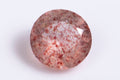 Natural strawberry quartz 0.69ct 6mm round cut loose gemstone for jewelry