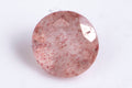 Natural strawberry quartz 0.82ct 5.9mm round cut loose gemstone for jewelry