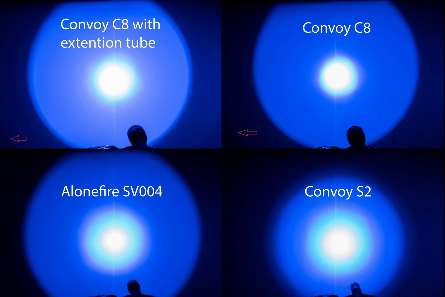 Convoy C8 UV Flashlight – 365nm with Extension Tube & ZWB2 Filter