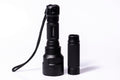 Convoy C8 UV flashlight 365nm with extension tube and ZWB2 filter for gemstone inspection