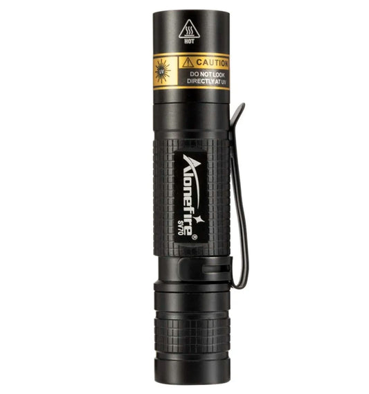 AloneFire SV70 UV Flashlight – 3W 365nm with ZWB2 Filter