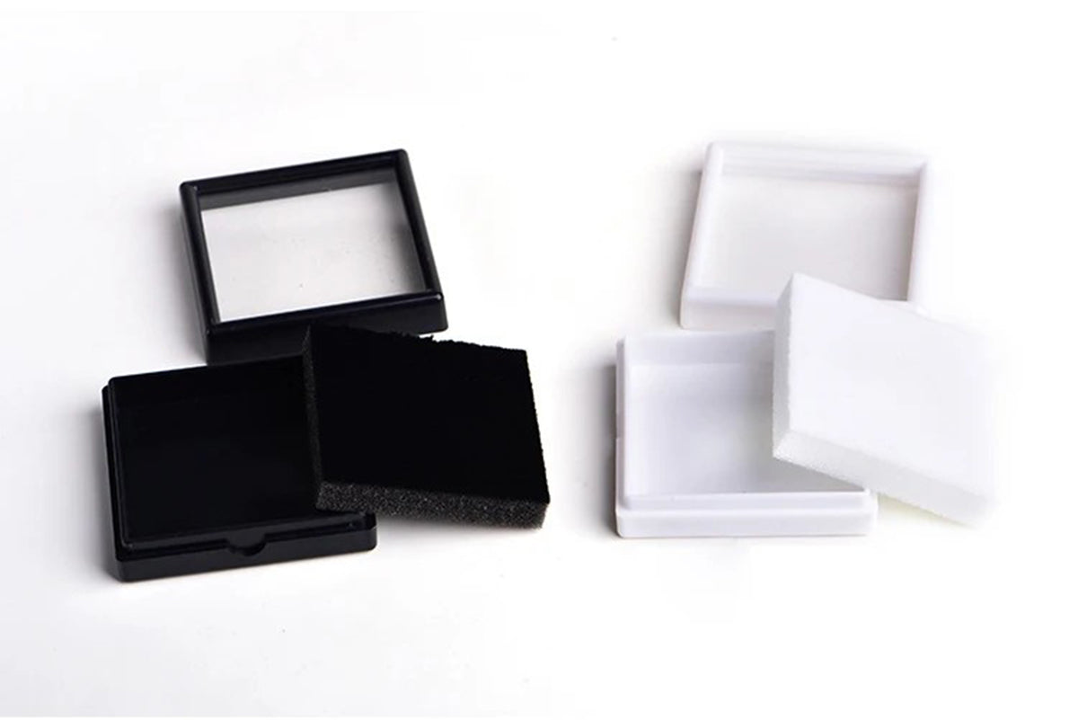 Gemstone Jewelry Display Box 5x5 cm – White