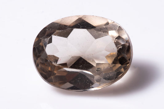 Champagne color topaz 2.51ct 9x7mm oval cut