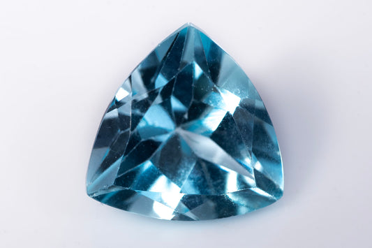 Sky blue topaz 2.61ct 8.7mm trillion cut
