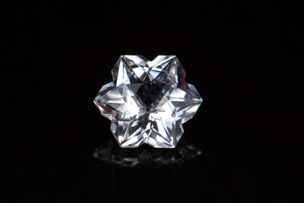 Natural Unique White Topaz with Fancy Snowflake Cut 1.8ct