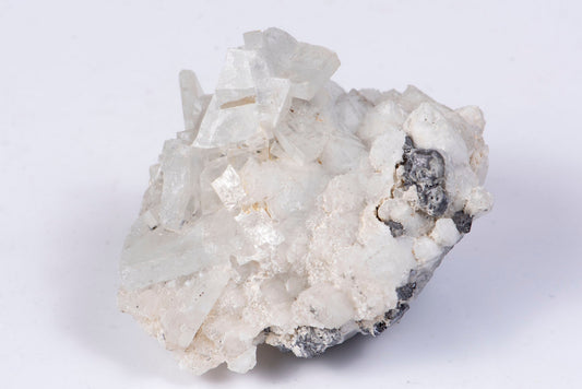 White barite on quartz and galena Androvo mine Bulgaria 311g