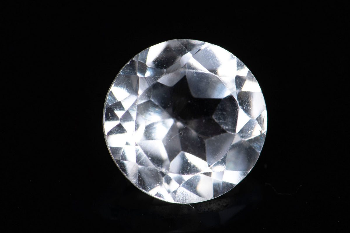 Natural White Topaz 0.97ct 6mm Round Cut