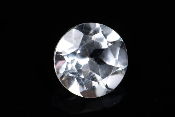 Естествен бял топаз 0.98ct 6mm кръгла шлифовка №1