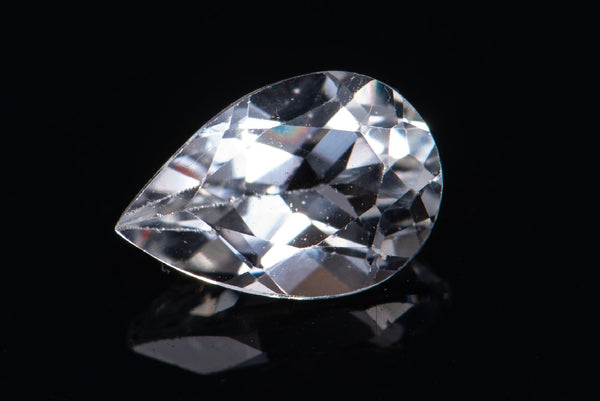 Natural White Topaz 1.58ct VVS Teardrop Cut