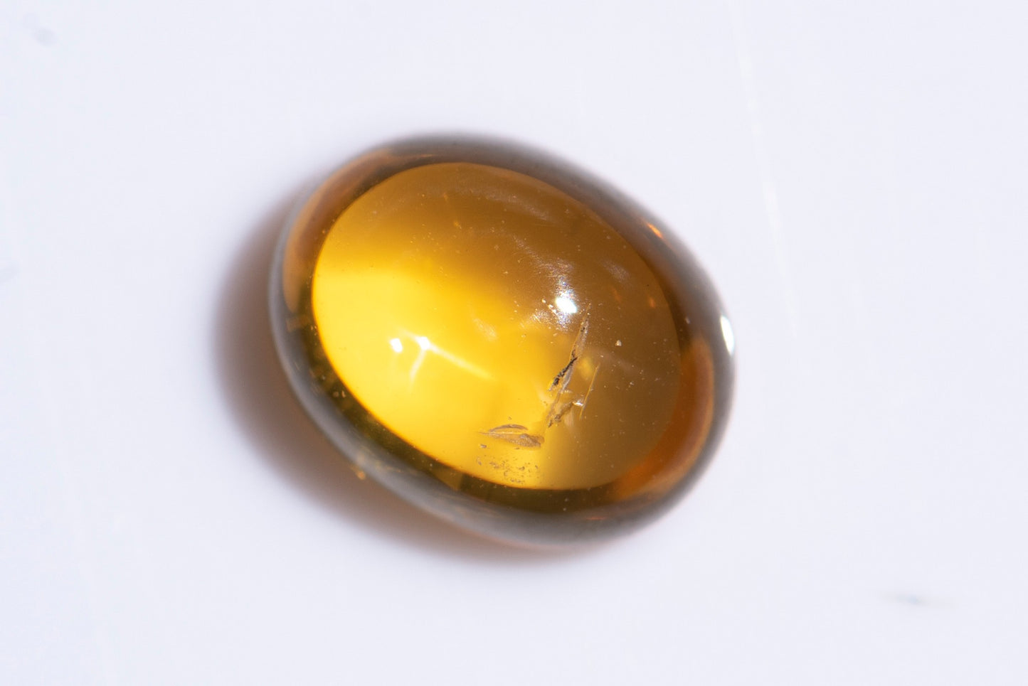 Yellow chrysoberyl 1.63ct oval cabochon