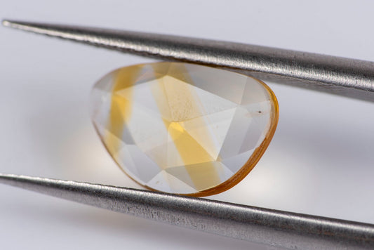 Yellow party sapphire 1.37ct heated rose cut