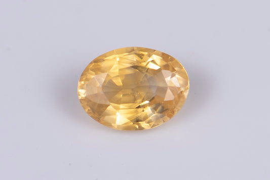Yellow sapphire 0.38ct heated only oval cut