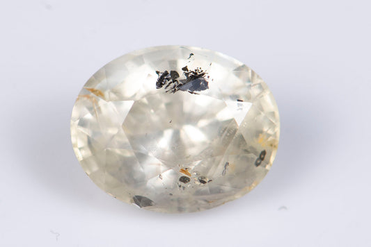Yellow sapphire 2.14ct Ceylon heated oval cut fluorescent