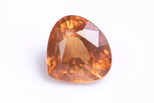 Yellow untreated sapphire 0.84ct teardrop cut